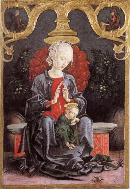 Cosimo Tura Madonna and child in a tradgard china oil painting image